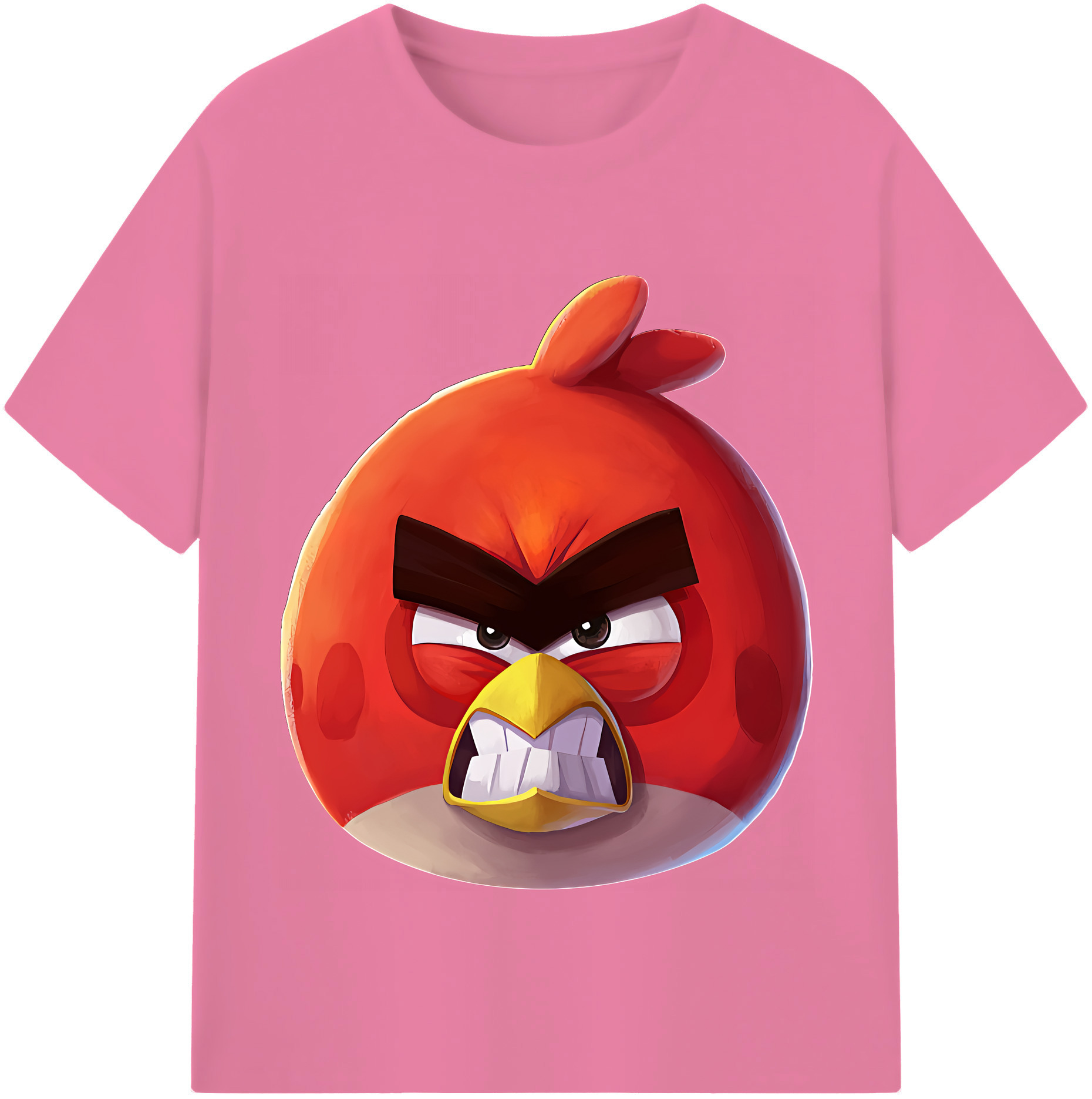 （画像用） Angry Birds アングリーバード 綿100％半袖Tシャツ（フロントプリント）